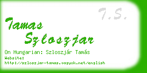 tamas szloszjar business card